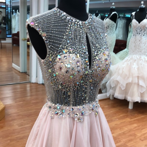 Homecoming dress, pink with sequins